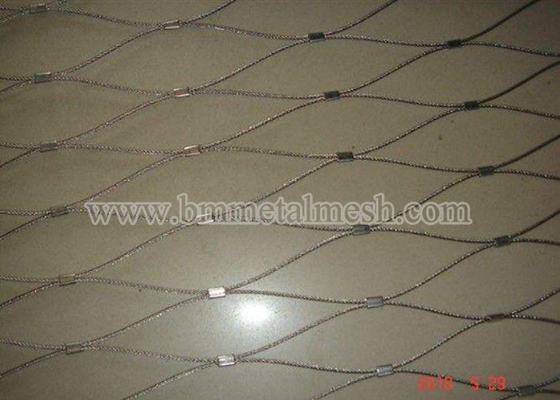 1.6mm Stainless Steel Wire Rope Mesh For Lion In Zoo Exhibition Decoration