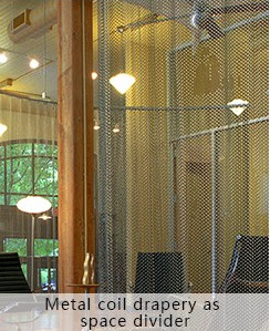 Metal Coil Drapery,Metal Mesh Curtain,Aluminum Curtain