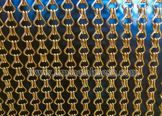 Decorative Wire Metal Chain Fly Screen As Door Curtain For Room Divider