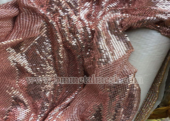 Fashionable Metal Screen Drapery Decorative/Silver Metallic Clothing/Sequin Metal Mesh Fabric