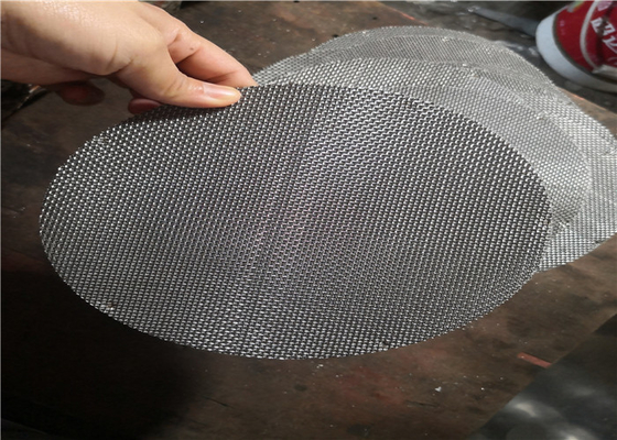 304 Stainless Steel Filter Mesh Screen Plain Weave Round 200Mm Opening 0.41 For Plastic Machinary