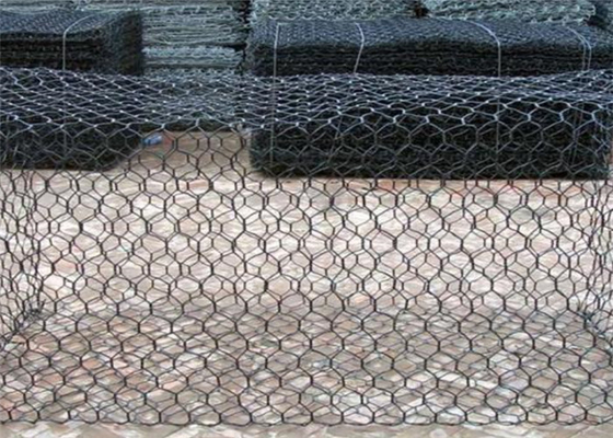 Gabion Basket With 60x80MM Hexagonal Mesh Double Twisted Woven Gabion Box